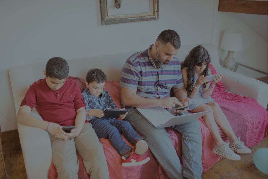 Digital Parenting - A father and his kids.